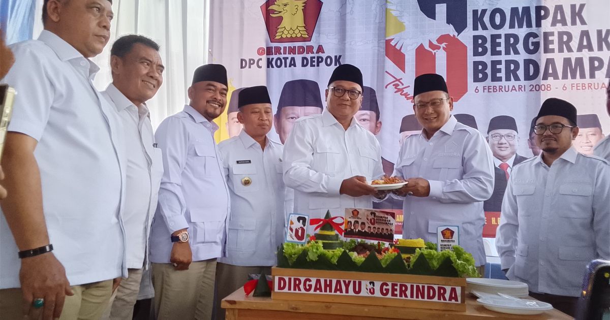 HUT ke-18 Gerindra Depok Jadi Ajang Konsolidasi, Mesin Partai Dipanaskan Menuju 2029