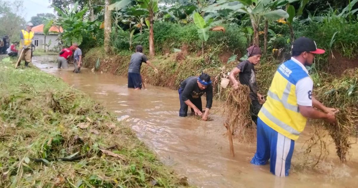 UPT dan Warga Normalisasi Irigasi Cidurian Sendung, 200 Hektar Sawah di Jasinga Terdampak