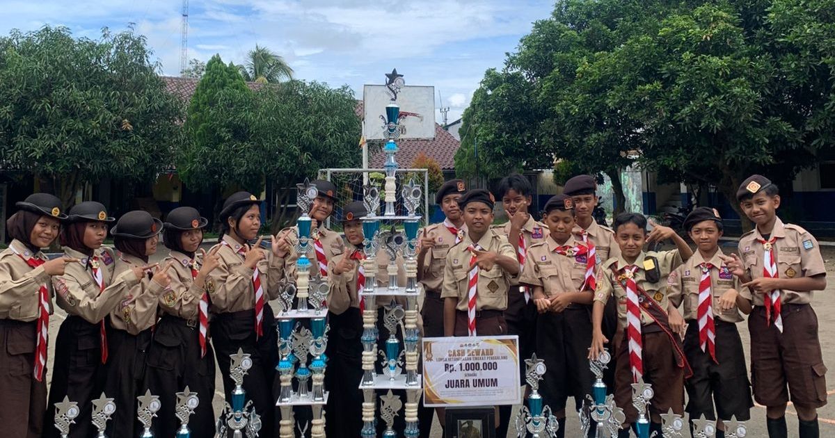 Borong 15 Piala, Pramuka SMPN 1 Ciseeng Juara Umum LKTP 15.0
