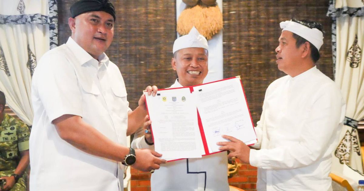 Bupati Bogor Rudy Susmanto menghadiri penandatanganan MoU pembangunan Underpass Citayam–Bojonggede yang ditargetkan rampung pada 2027.