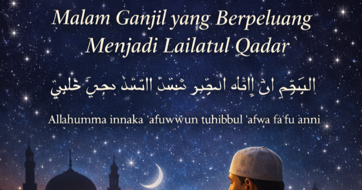 Malam ke-25 Ramadhan merupakan salah satu malam ganjil di sepuluh hari terakhir yang berpeluang menjadi Lailatul Qadar. Umat Islam dianjurkan memperbanyak doa dan ibadah.