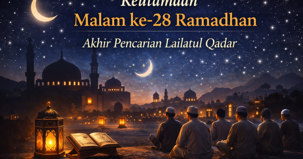 Malam ke-28 Ramadhan menjadi bagian dari penghujung bulan suci yang penuh keberkahan. Umat Islam dianjurkan tetap memperbanyak ibadah dan doa.
