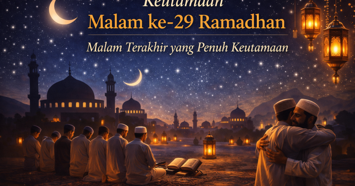 Malam ke-29 Ramadhan merupakan malam ganjil di sepuluh hari terakhir yang berpeluang menjadi malam Lailatul Qadar.