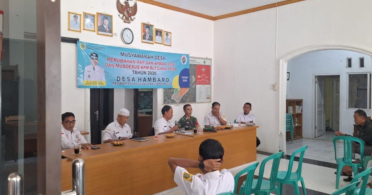 Dana Desa Hambaro, Bogor, turun drastis dari Rp1,4 miliar menjadi Rp373 juta pada 2026. Dampaknya, penerima BLT berkurang dari 40 menjadi 10 KPM.