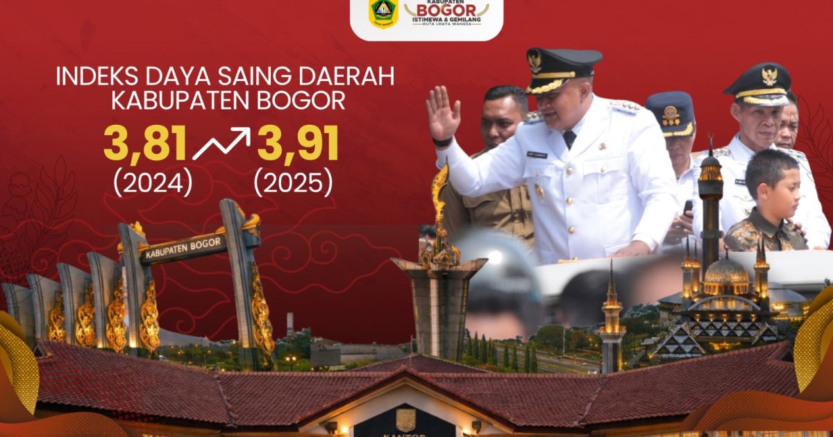 Data BRIN 2025: Kabupaten Bogor Tembus 3 Besar Daerah Paling maju se-Jawa Barat, Ini Faktornya
