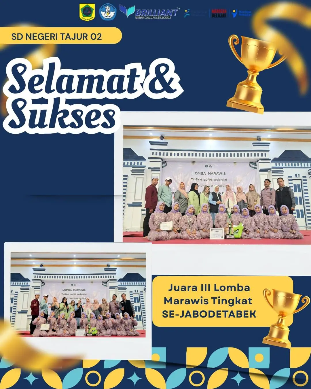 Tim Marawis SDN Tajur 02 Raih Juara III Lomba Se-Jabodetabek