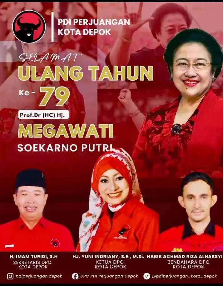Milad ke-79 Megawati Dimaknai PDI Perjuangan Depok sebagai Momentum Kerja Nyata Merawat Pertiwi