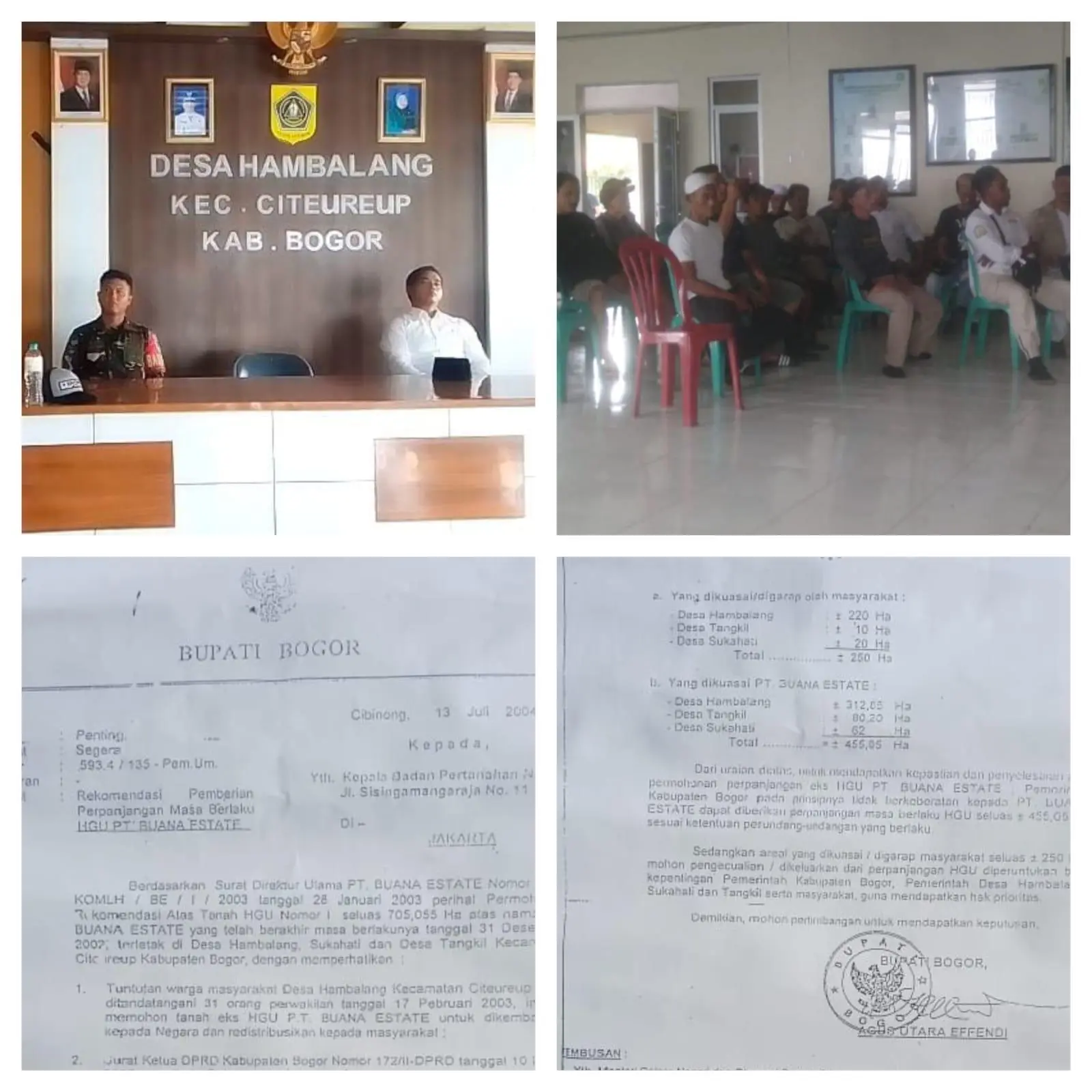 Warga Tani Hambalang Tolak Perpanjangan HGU PT Buana Estate