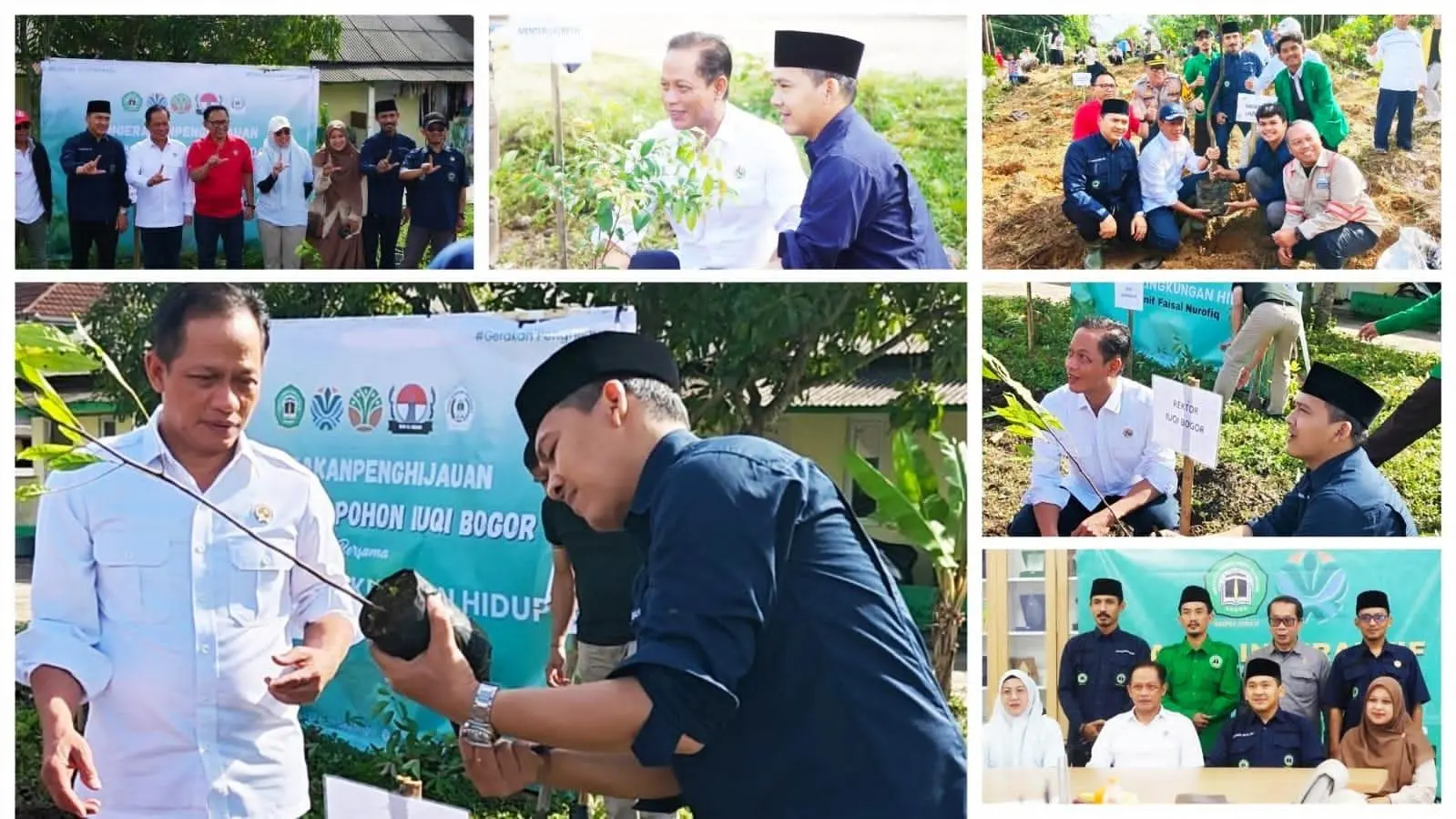 Mahasiswa IUQI dan BEM se-Bogor Tanam Pohon Bersama Menteri Lingkungan Hidup