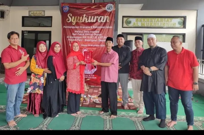 Aspirasi Warga Terwujud: Hj. Yuni Indriyani Hadiri Syukuran Pembangunan Drainase dan Betonisasi di Pondok Petir