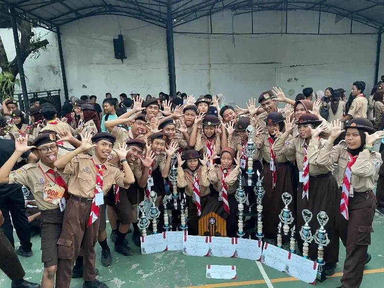 SMPN 1 Dramaga Raih Juara Umum di Lomba Gempita Baktra Pramuka 2025