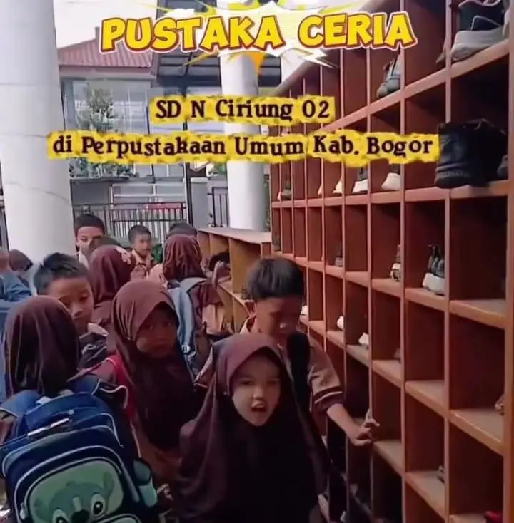 170 Siswa SDN Ciriung 02 Antusias Kunjungi Perpusda Kabupaten Bogor