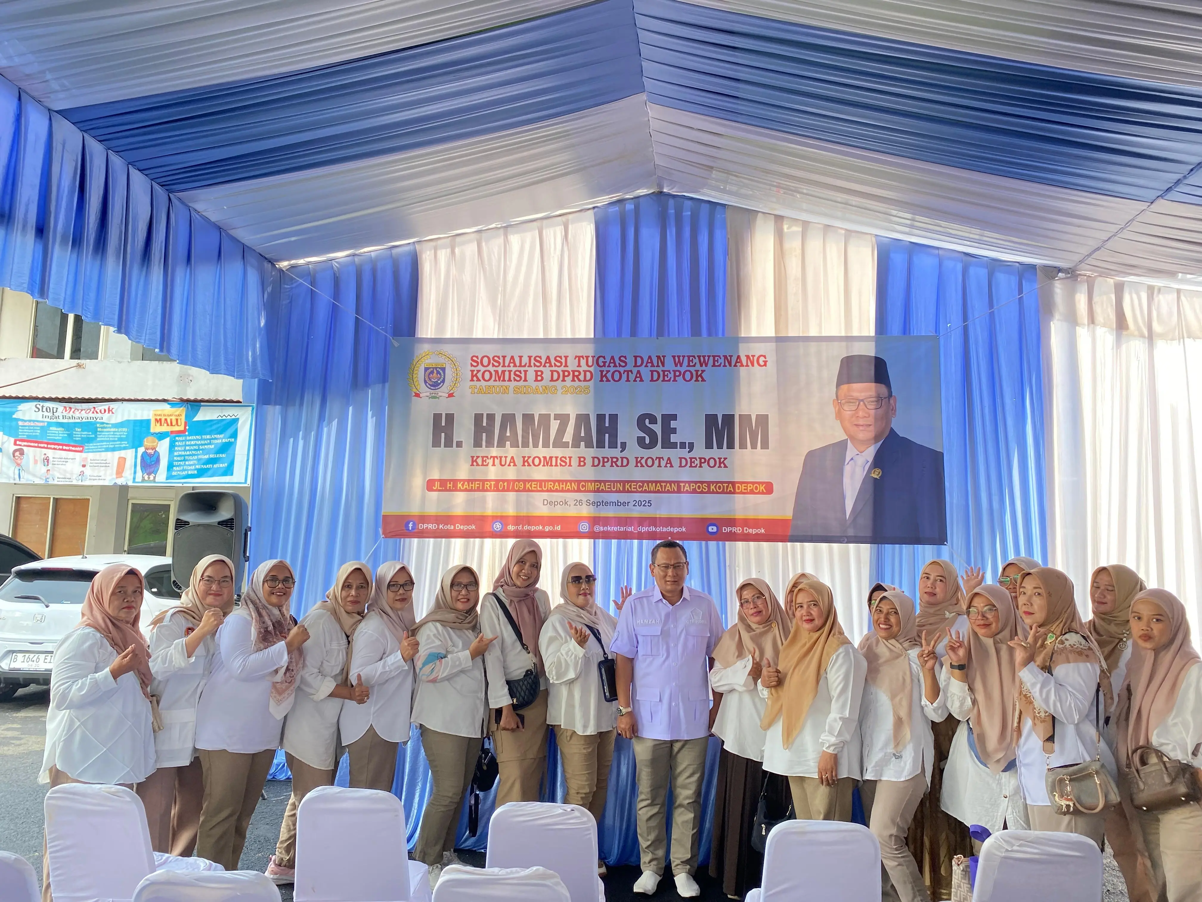 Ketua Komisi B DPRD Depok Sosialisasi Tugas dan Wewenang ke Warga Cimpaeun