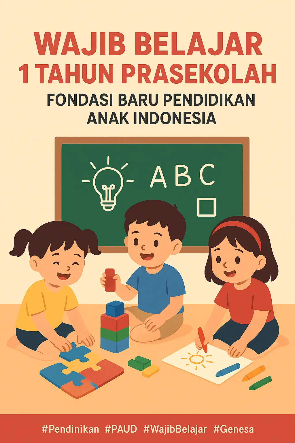 Wajib Belajar 1 Tahun Prasekolah: Fondasi Baru Pendidikan Anak Indonesia