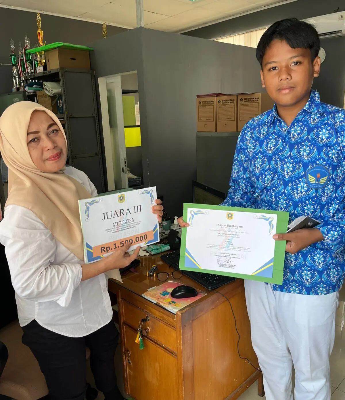 Muhammad Rafa Yusuf Harumkan SMPN 4 Parungpanjang di Ajang MTQ Kabupaten Bogor