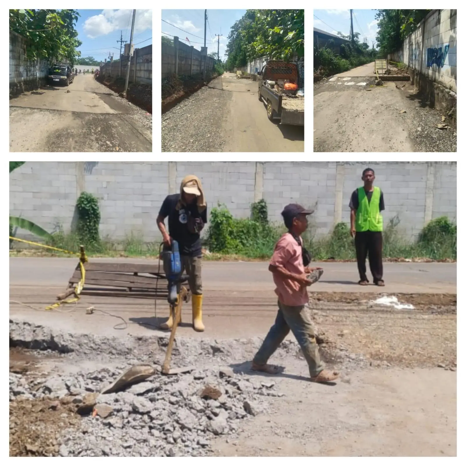 Proyek Jalan Rabat Beton di Parung Tanpa Papan Informasi, Publik Pertanyakan Transparansi