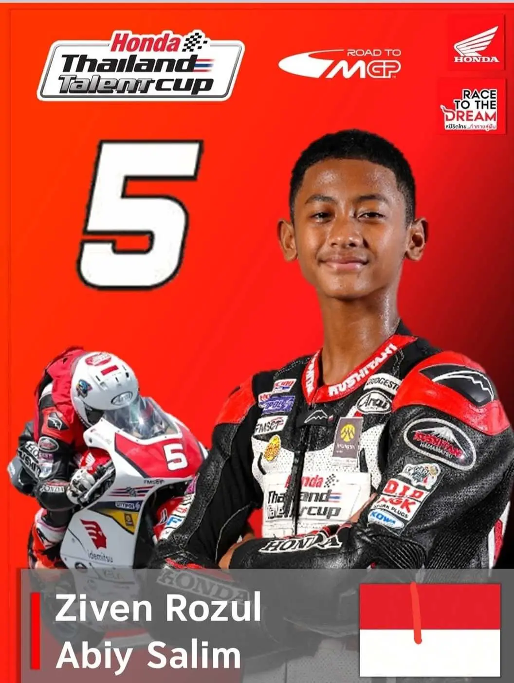 Ziven Rozul, Pelajar SMP Asal Bogor Juara Kejurnas Motoprix Region B Putaran 3