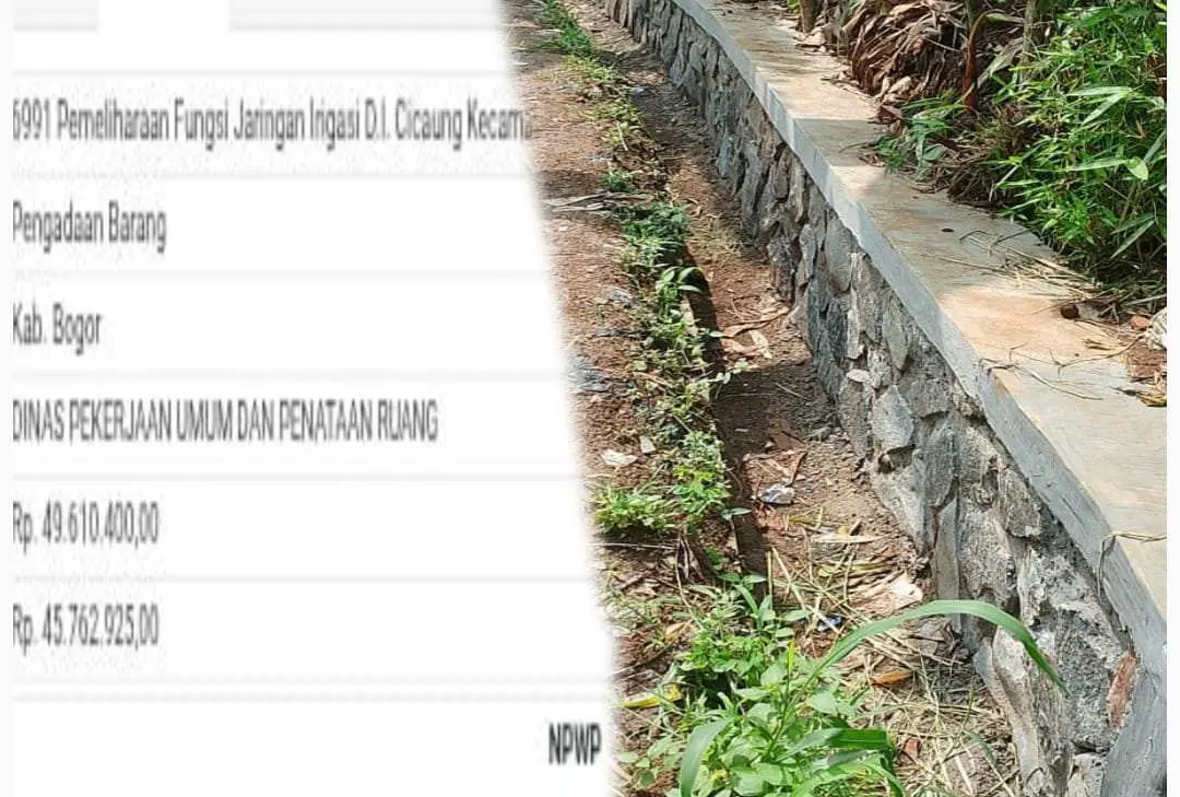 Proyek Rp45 Juta Irigasi Cicaung Dinilai Sia-Sia, Saluran Tetap Kering