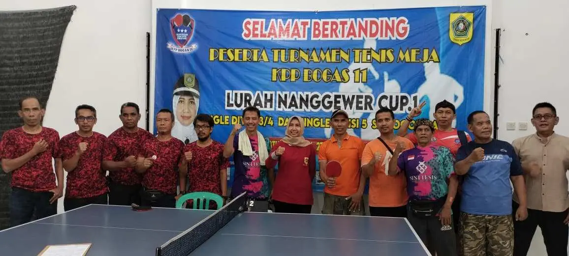 Turnamen Tenis Meja “Lurah Nanggewer Cup 1” Resmi Dibuka, 300 Peserta Bertanding Se-Bogor Raya