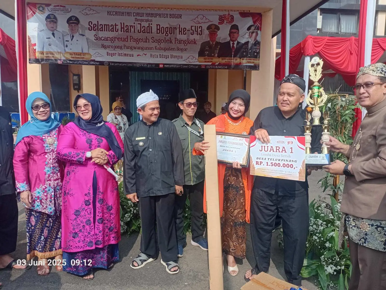 Desa Teluk Pinang Dinobatkan sebagai Desa Terbersih di HJB ke-543, Siap Wakili Ciawi ke Tingkat Kabupaten