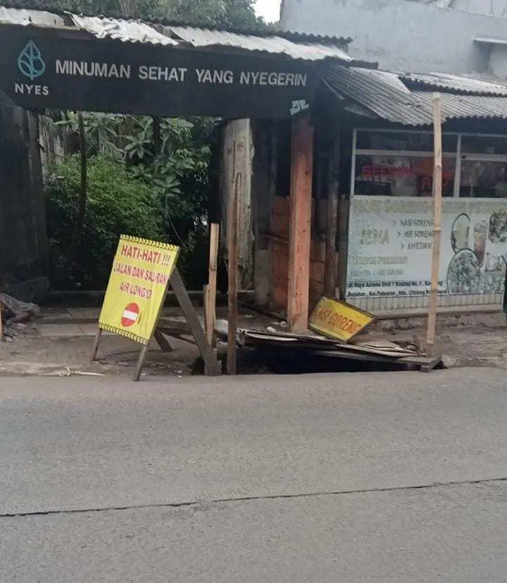 Lubang Menganga Tak Kunjung Diperbaiki, PUPR Kabupaten Bogor Masih Belum Beri Kepastian