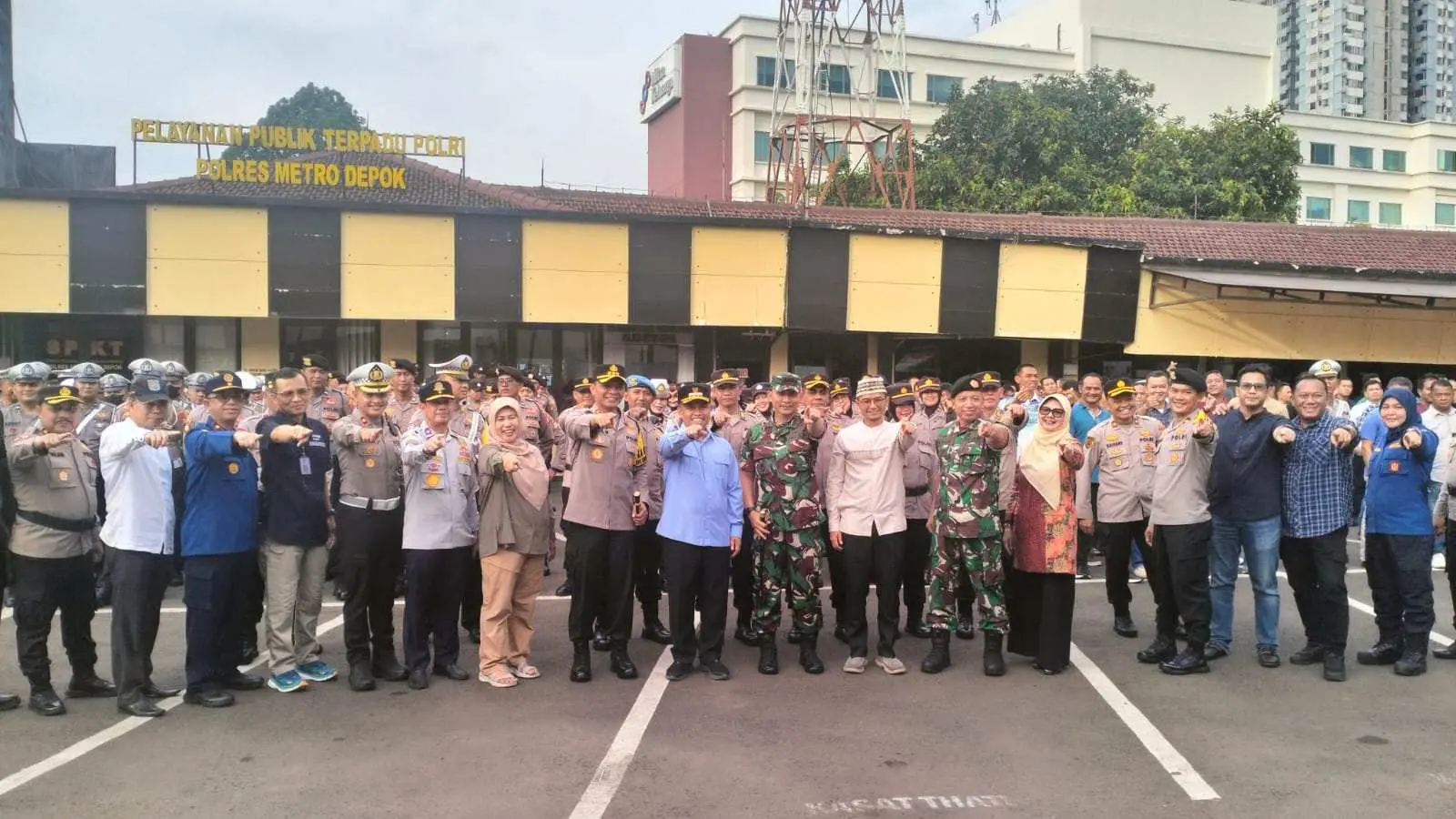 Ikut Apel Di Polres Metro Depok, Ini Pesan Walikota Depok Supian suri