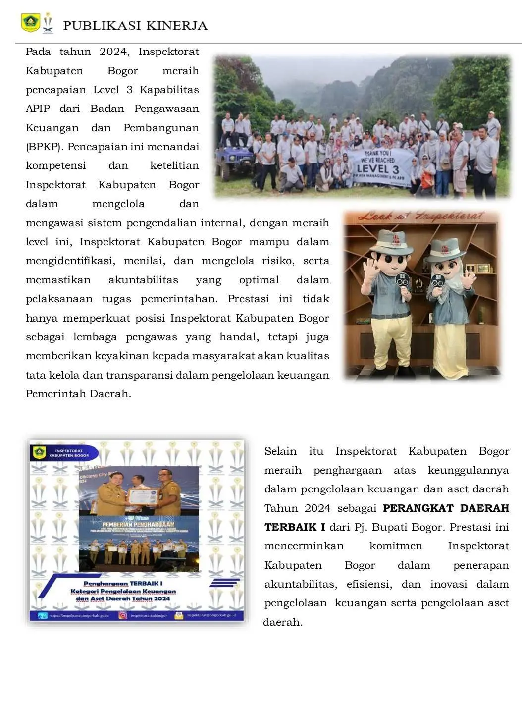 Kegiatan Pengawasan Inspektorat Kabupaten Bogor Tahun 2024