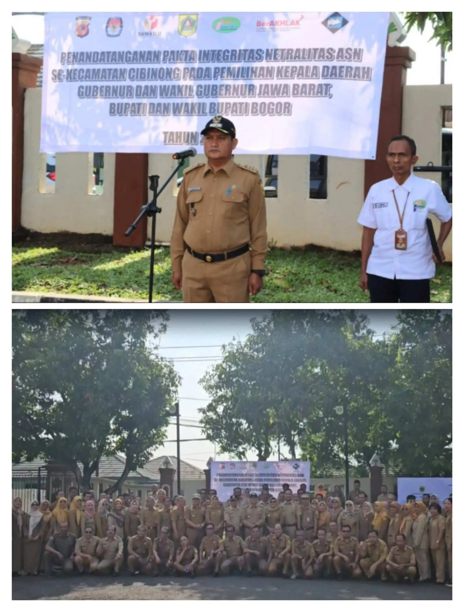 Pakta Integritas Netralitas ASN Kecamatan Cibinong di Pilkada Serentak Tahun 2024