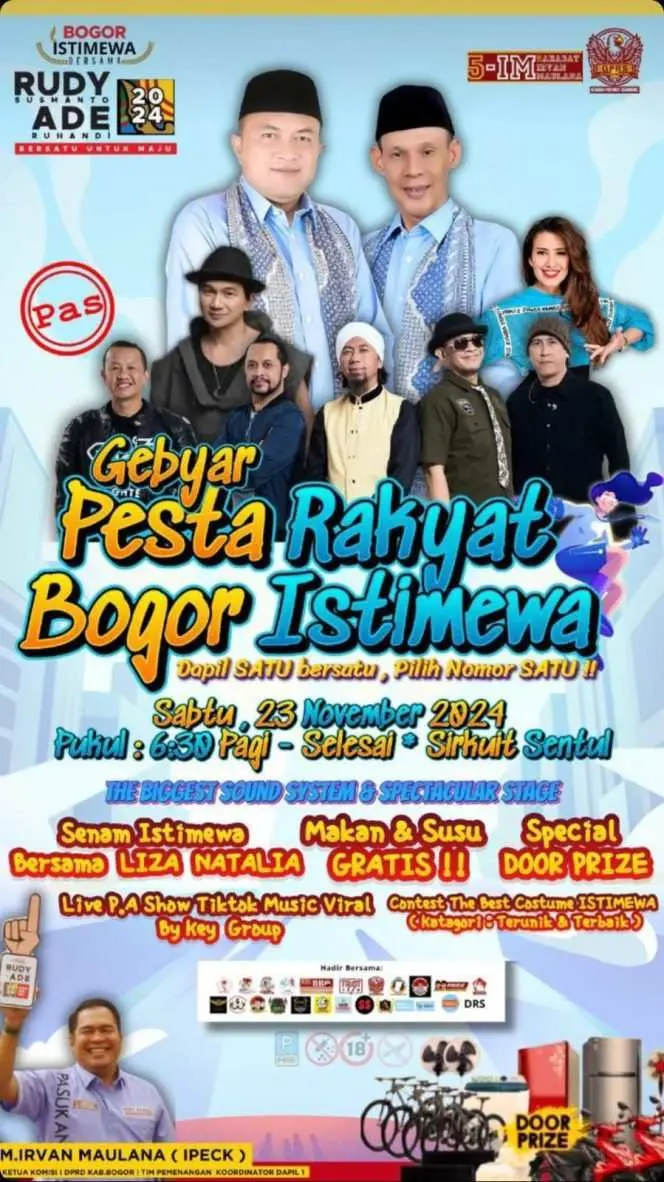 Kejar Target Kemenangan 90% Rudy Susmanto-Jaro Ade di Dapil I, Ipeck Siapkan Pesta Rakyat Bogor Istimewa