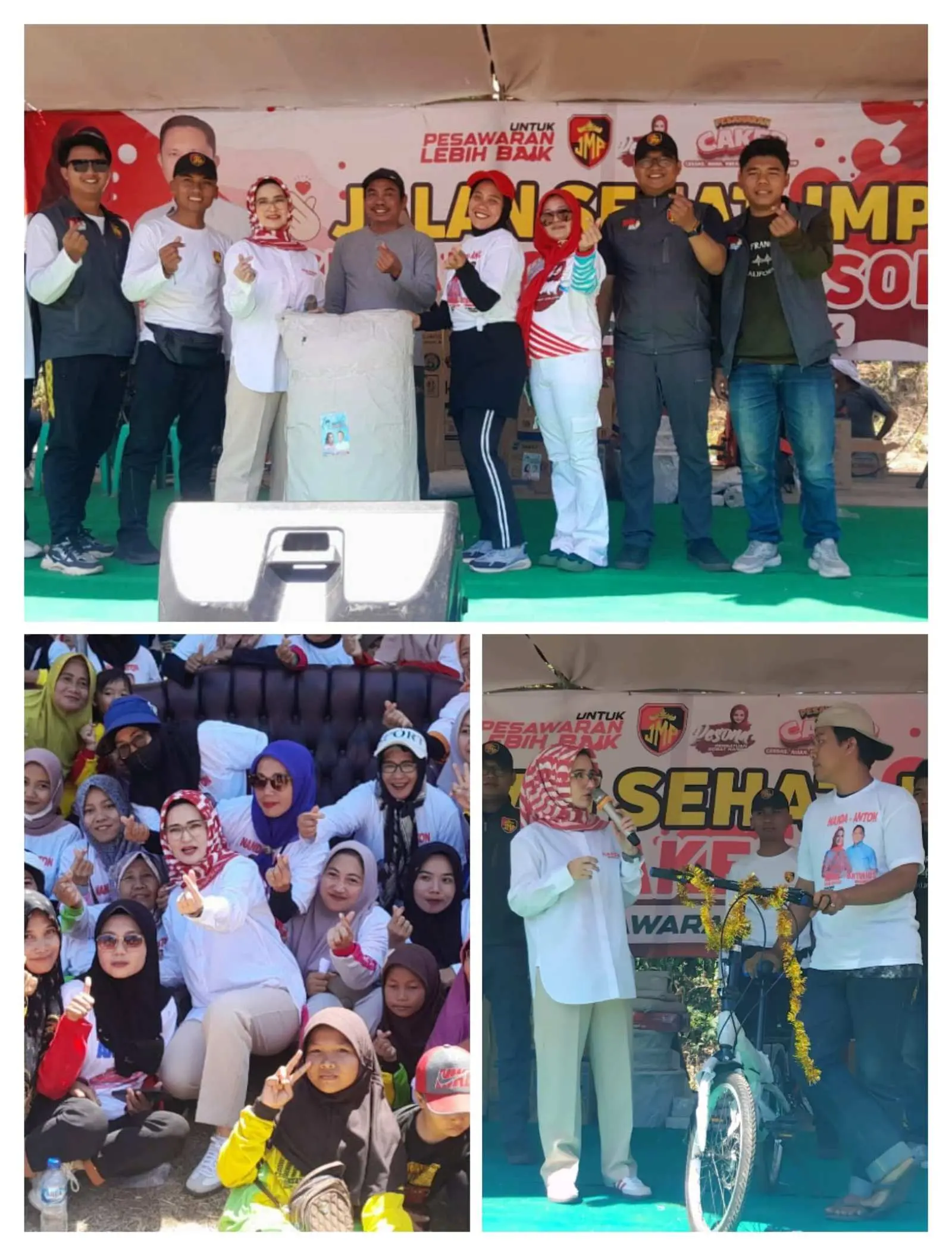 Bacabup Pesawaran Nanda Indira Dendi Apresiasi Giat Jalan Sehat dan Senam CAKEP Yang Digagas JMP