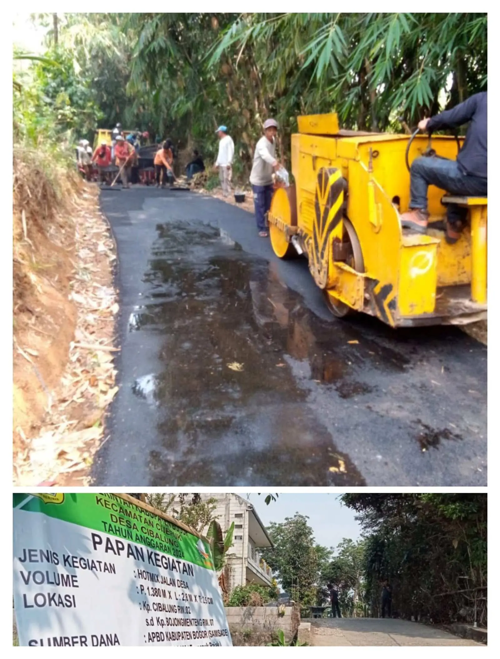 Manfaatkan SAMISADE, Desa Cibalung Bangun Infrastruktur Jalan 