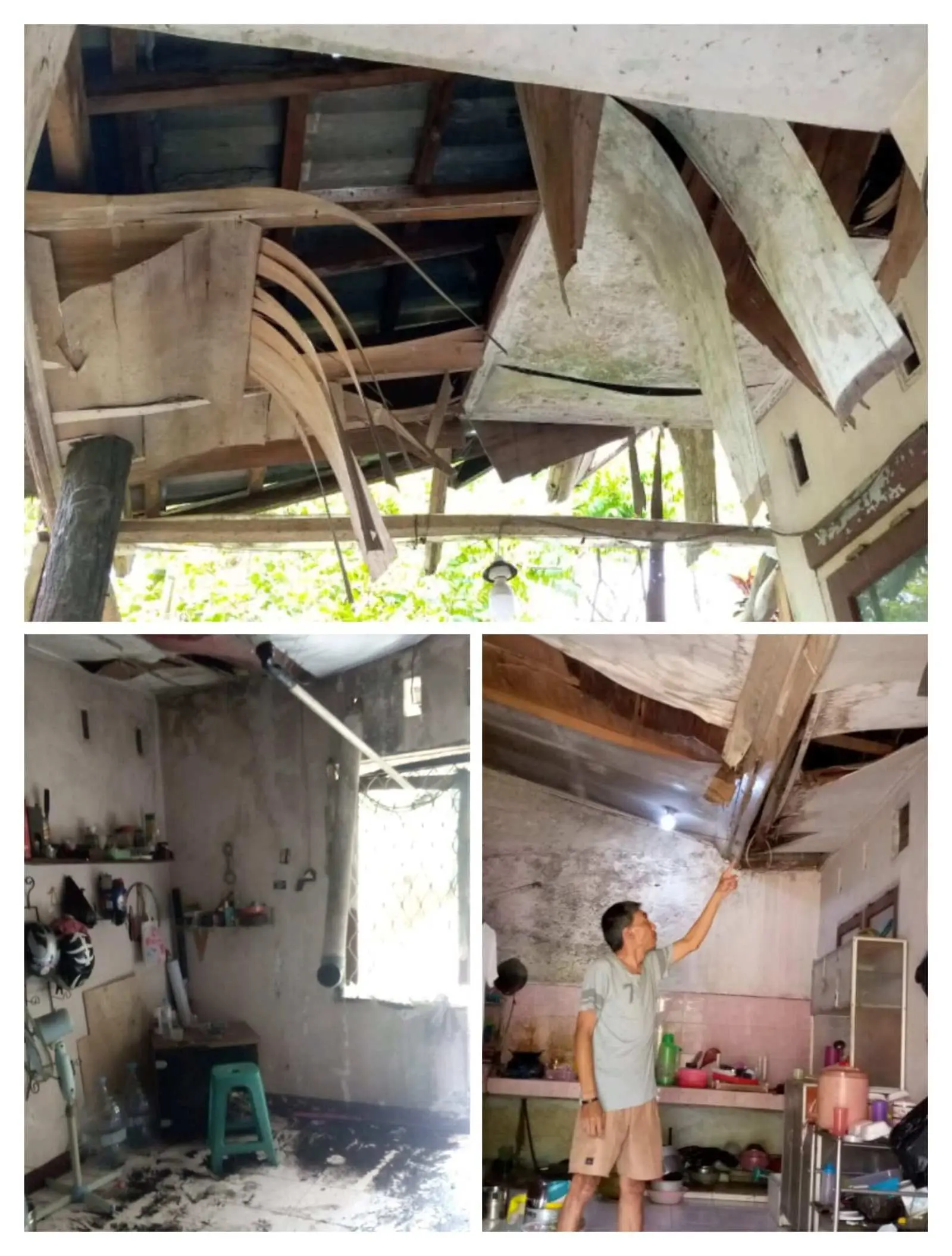 Bantuan Tak Kunjung Tiba, Rumah Warga di Desa Ciburuy Akhirnya Roboh. Pemerintah Kemana Ya.?