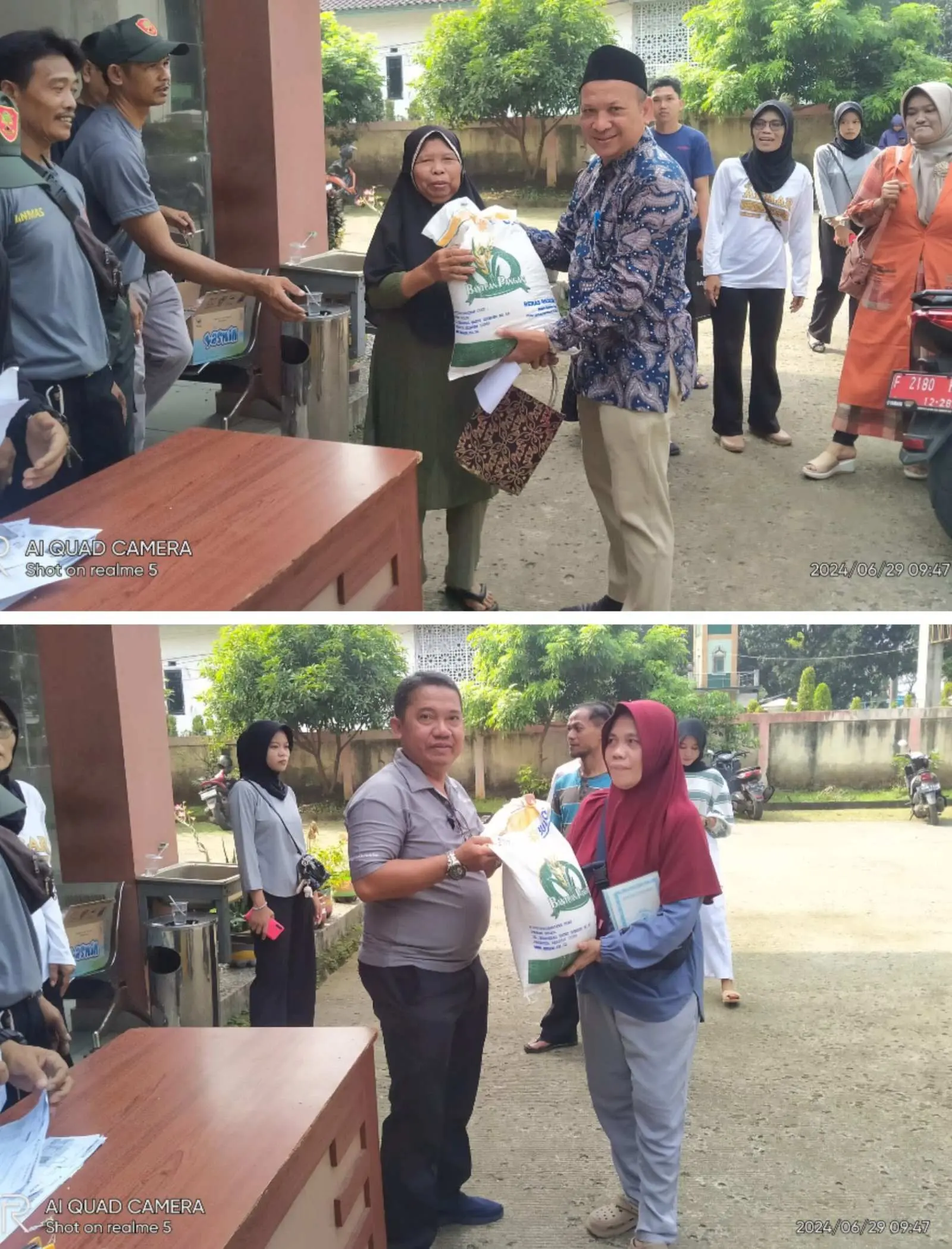 Kelurahan Pakansari Salurkan Bantuan Pangan Periode Juni 2024