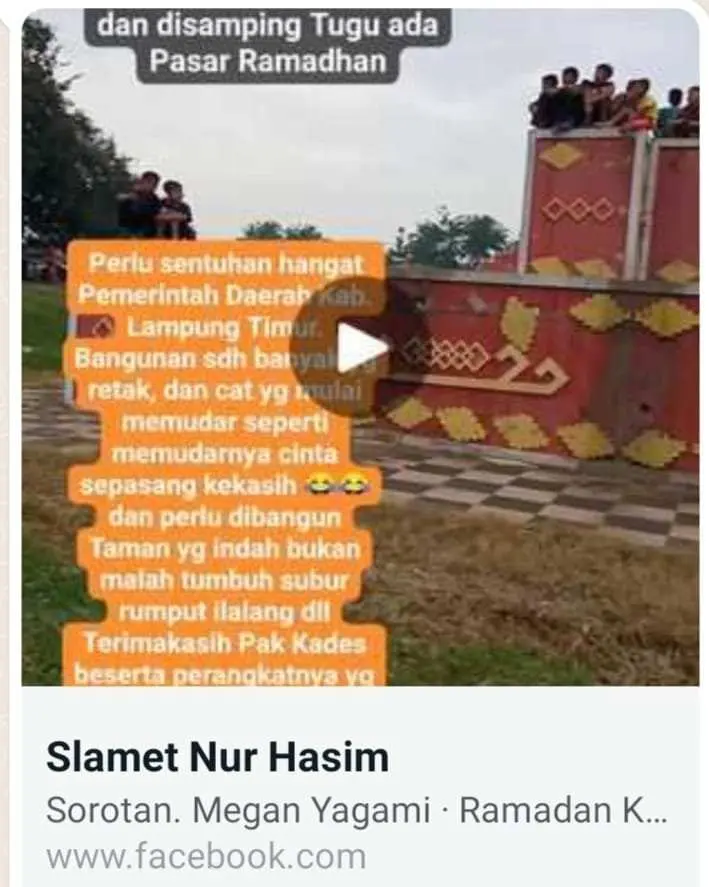 Memprihatinkan Kondisi Bangunan Patung Pahlawan Nasional Sudah Retak – Retak Serta Memudar