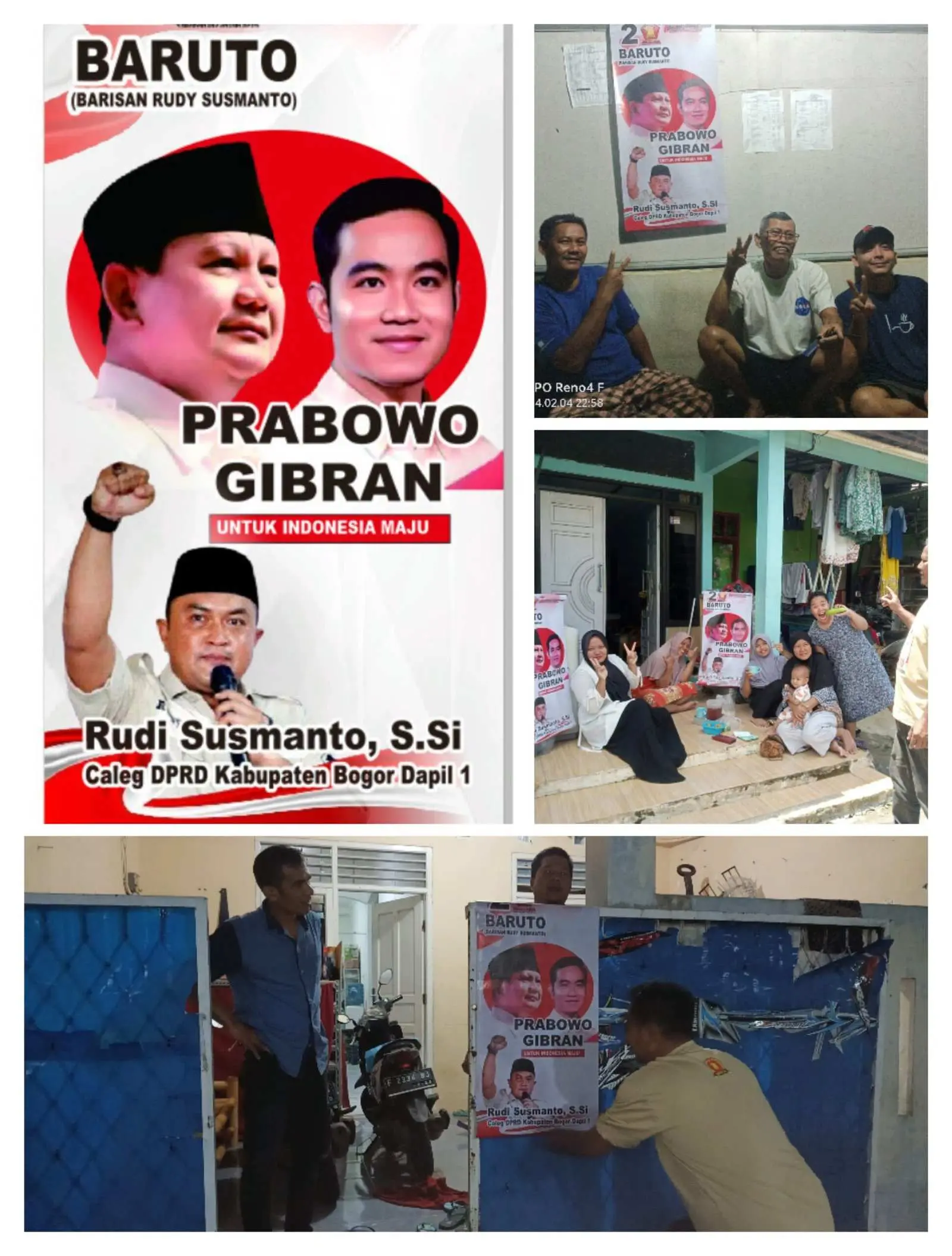 BARUTO Sosialisasikan Capres Prabowo Gibran Secara Door To Door