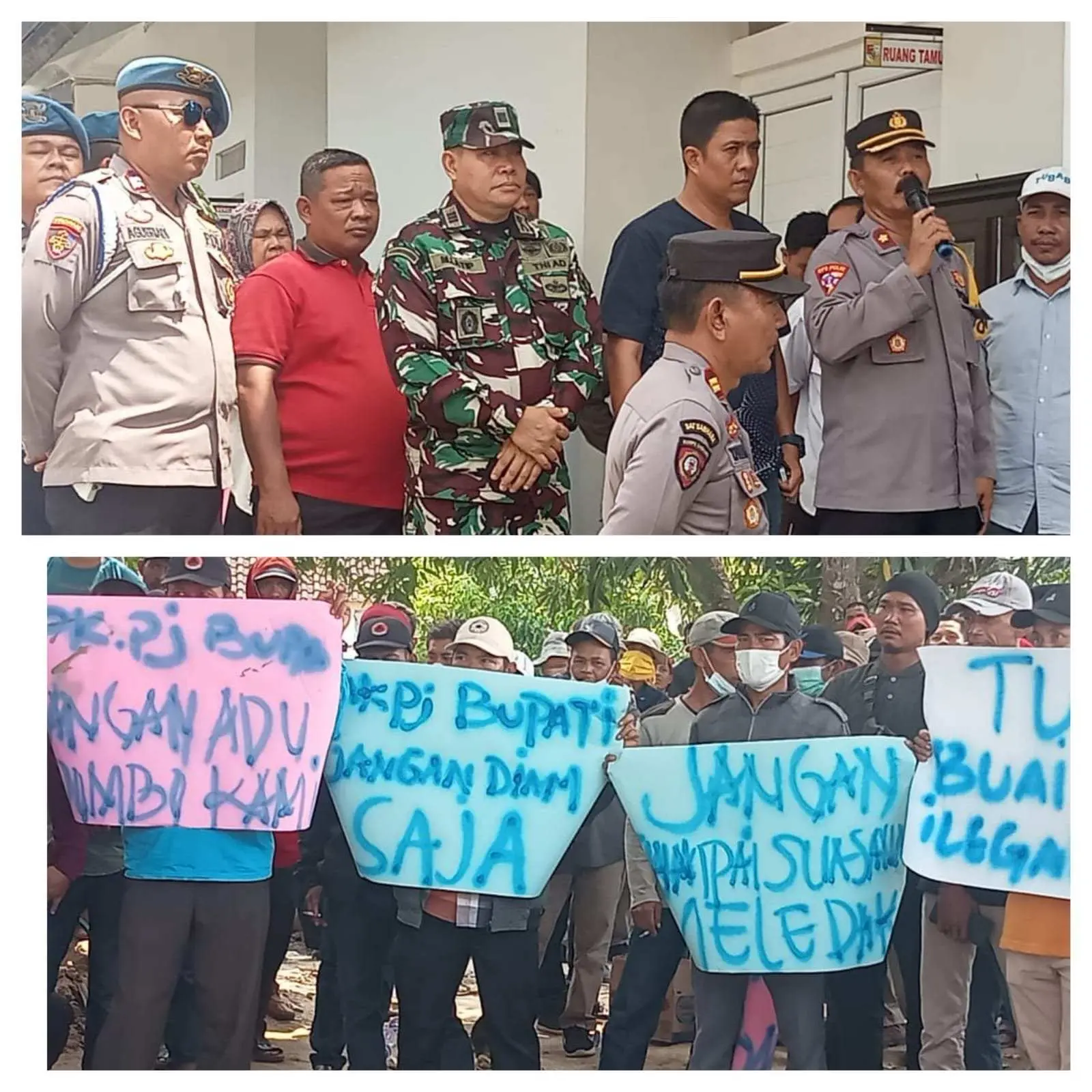 Pembangunan Tapal Batas Oleh Tokoh Adat Buat Perja Diprotes Masyarakat Tiyuh Karta Tanjung