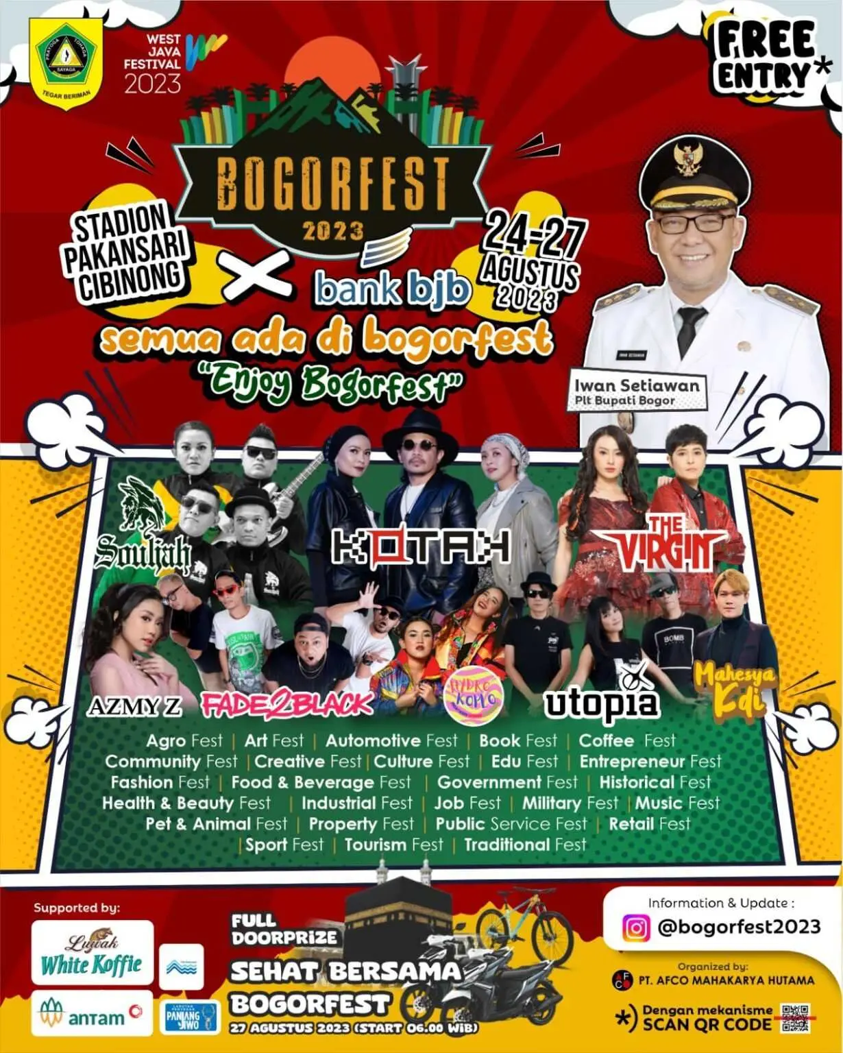 Pesta Rakyat “Bogor Fest” Bakal Digelar Selama 4 Hari, Ini Jadwalnya