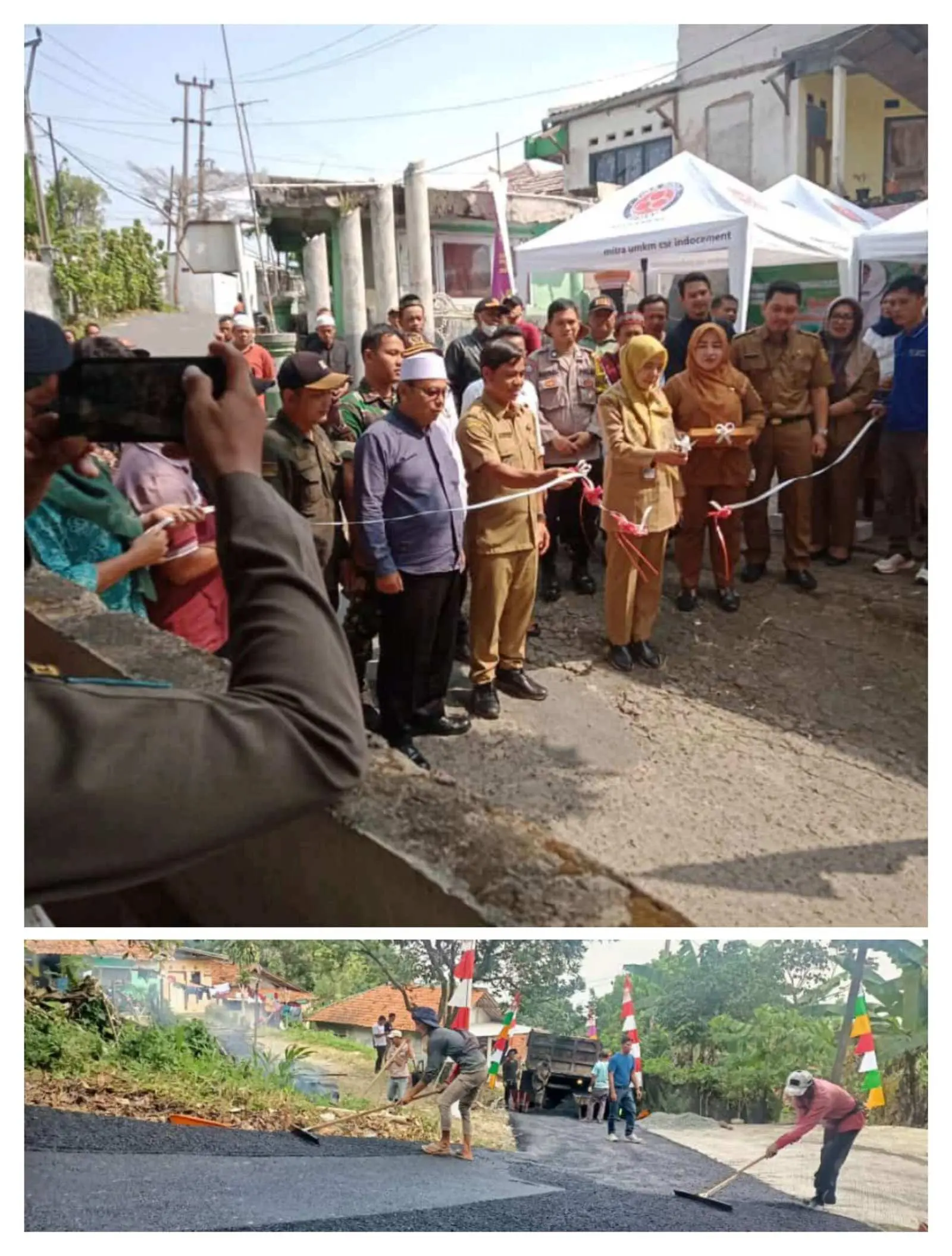 Manfaatkan Samisade Pemdes Hambalang Bangun Jalan Desa 