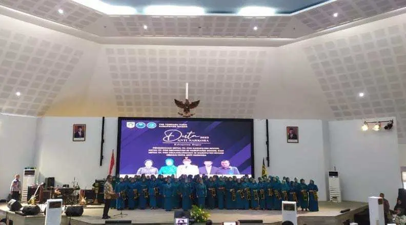 Bakesbangpol Kabupaten Bogor Kukuhkan TP-PKK Sebagai Duta Anti Narkoba Kabupaten Bogor