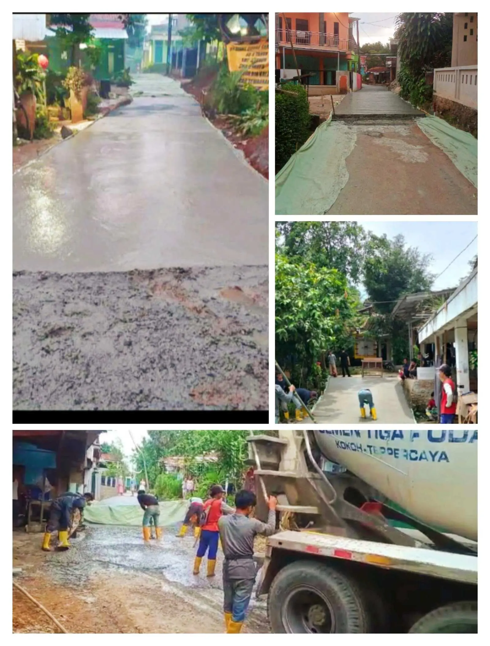 Realisasikan Samidase, Pemdes Hambalang Betonisasi Jalan Desa Sepanjang 1 Km Lebih