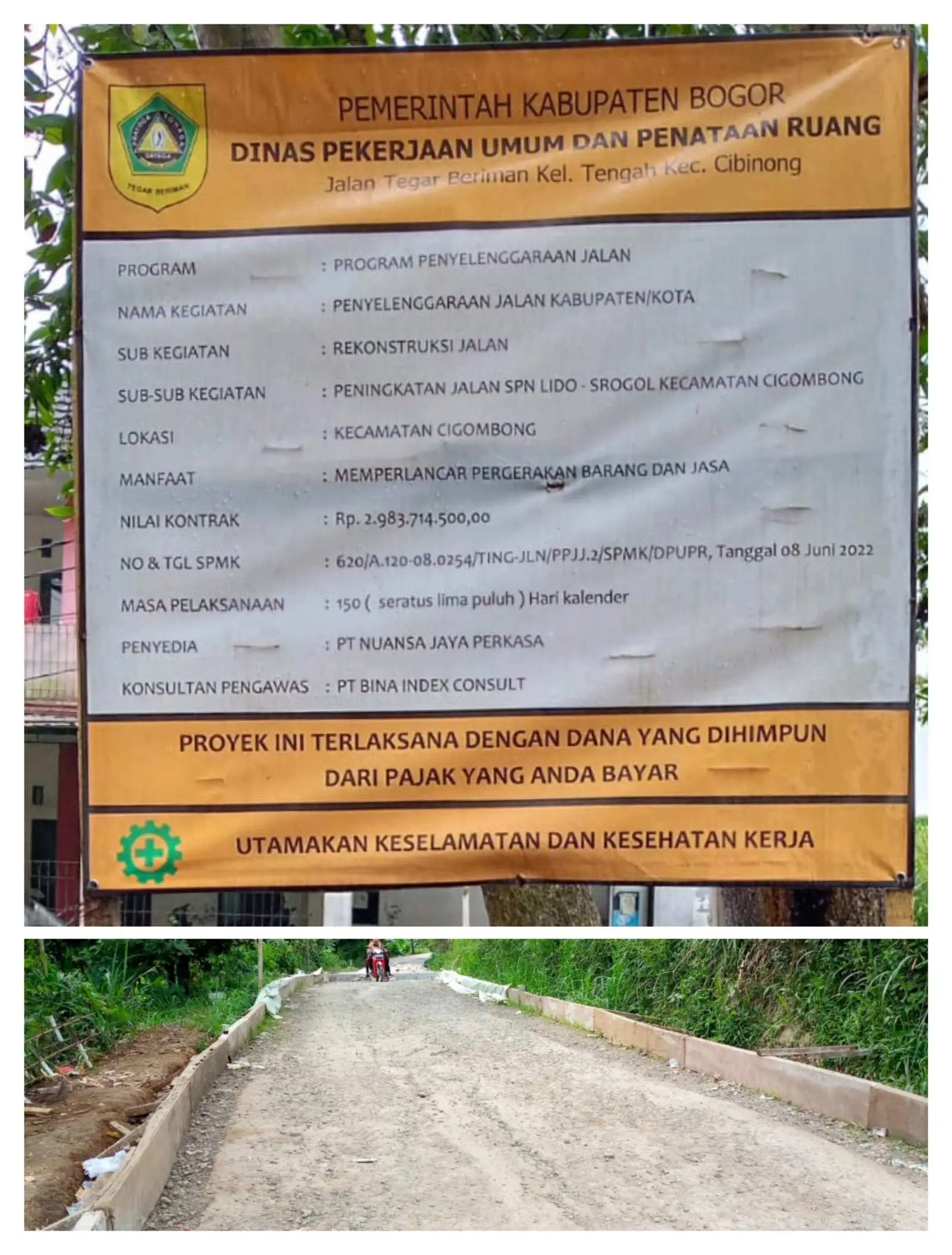 Proyek Jalan SPN Lido – Srogol Lambat, Ketua LSM GP: Pemda Harus Selektif Tentukan Kontraktor