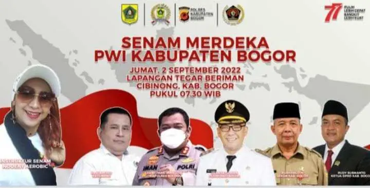 Senam Merdeka PWI Kabupaten Bogor, Wow Door Prize nya Bikin Ngiler