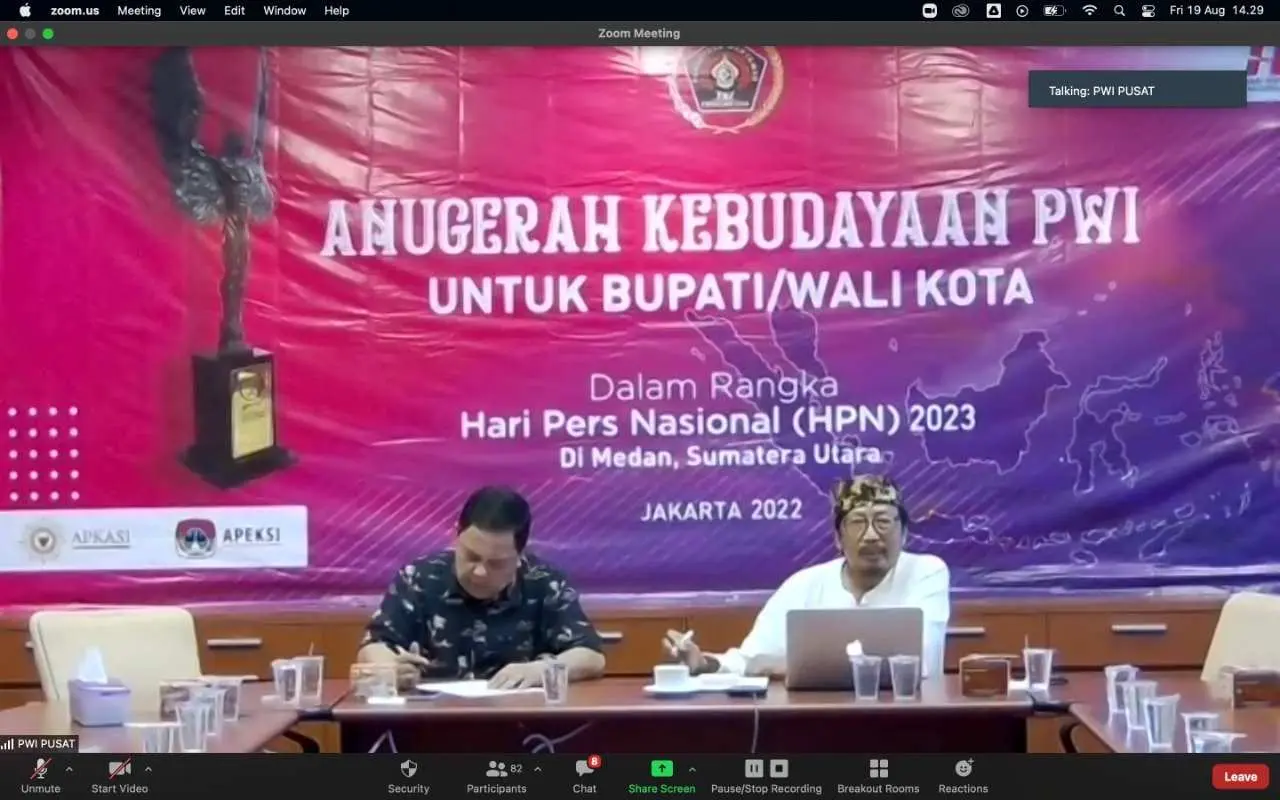 Anugerah Kebudayaan PWI Pusat Tahun 2023, Maaf Plt Ga Tidak Bisa Ikutan