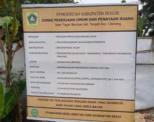 Proyek Jalan Siaga – Pangrango – Karadenan Diduga Tidak Sesuai Spek, Nur Ikhwan: Bongkar!
