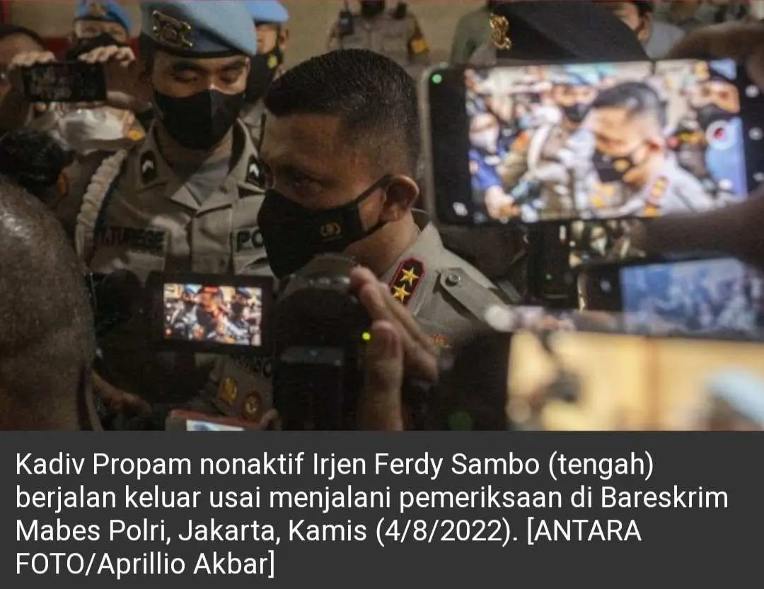 Irjen Ferdy Sambo Ditangkap, Dibawa ke Markas Brimob Kelapa Dua