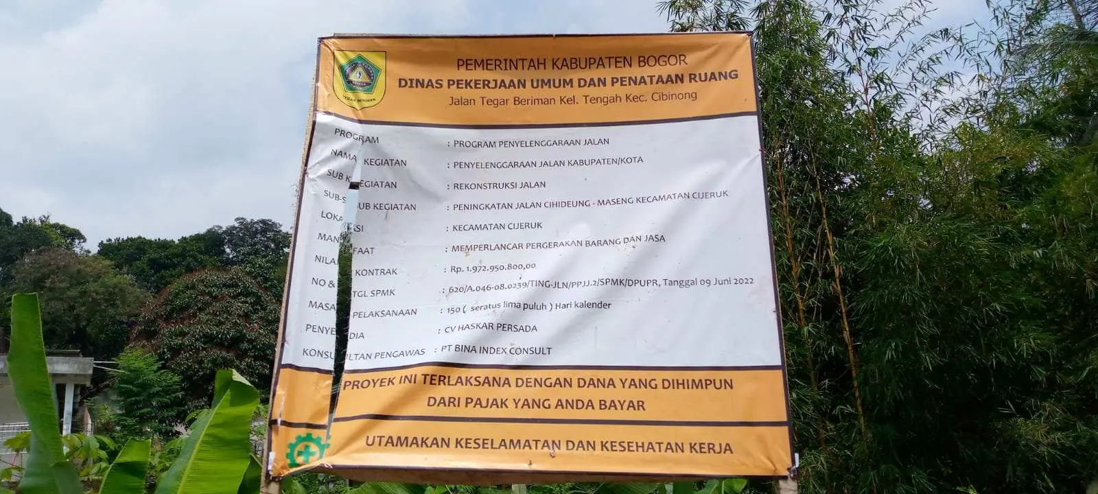 Dugaan Penyimpangan  Proyek  Jalan Cihideung – Maseng, CBA Dorong APH dan Kajari Turun Tangan