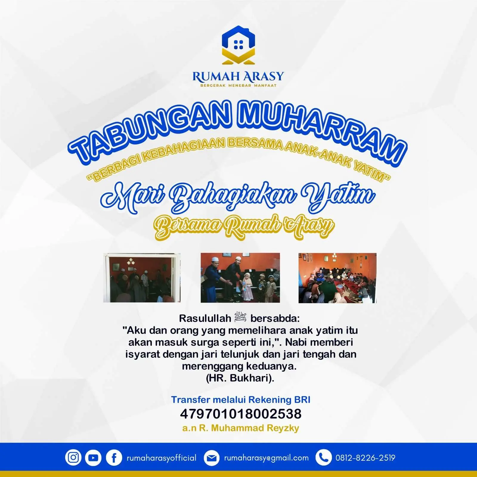 PT Aqua Tirta Investama Support Giat Sosial Tahun Baru Islam Kepada Rumah Arasy