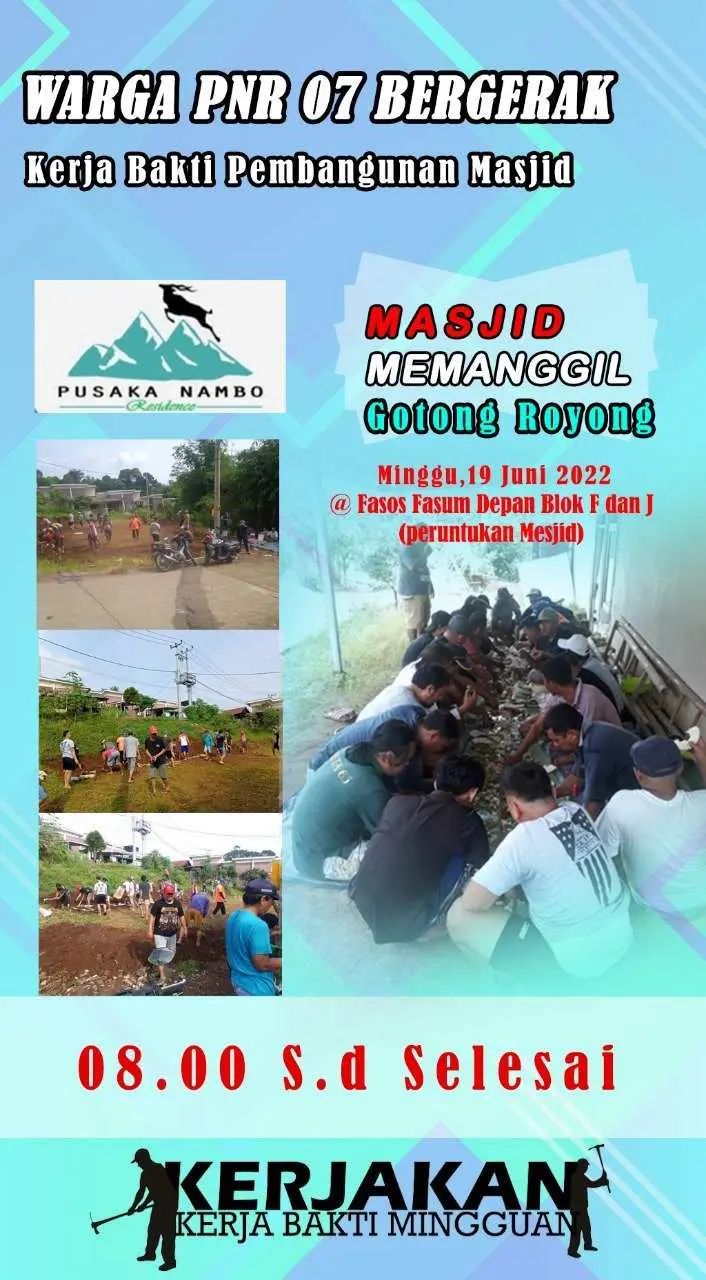 Warga Pusaka Nambo Residence Berharap Pembangunan Masjid Segera Terwujud