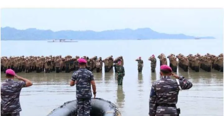 Upacara Penutupan LDKS Siswa SMA se-Lampung, Ini Pesan Danbrigif 4 Marinir/BS