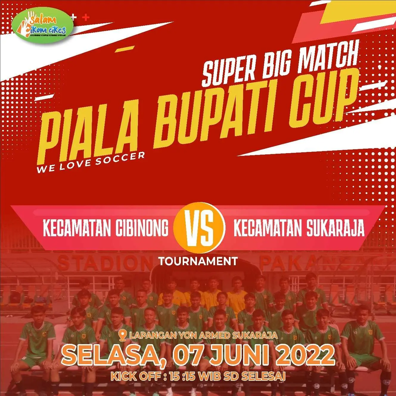 Big Match Cibinong FC Vs Sukaraja FC di Piala Bupati Cup